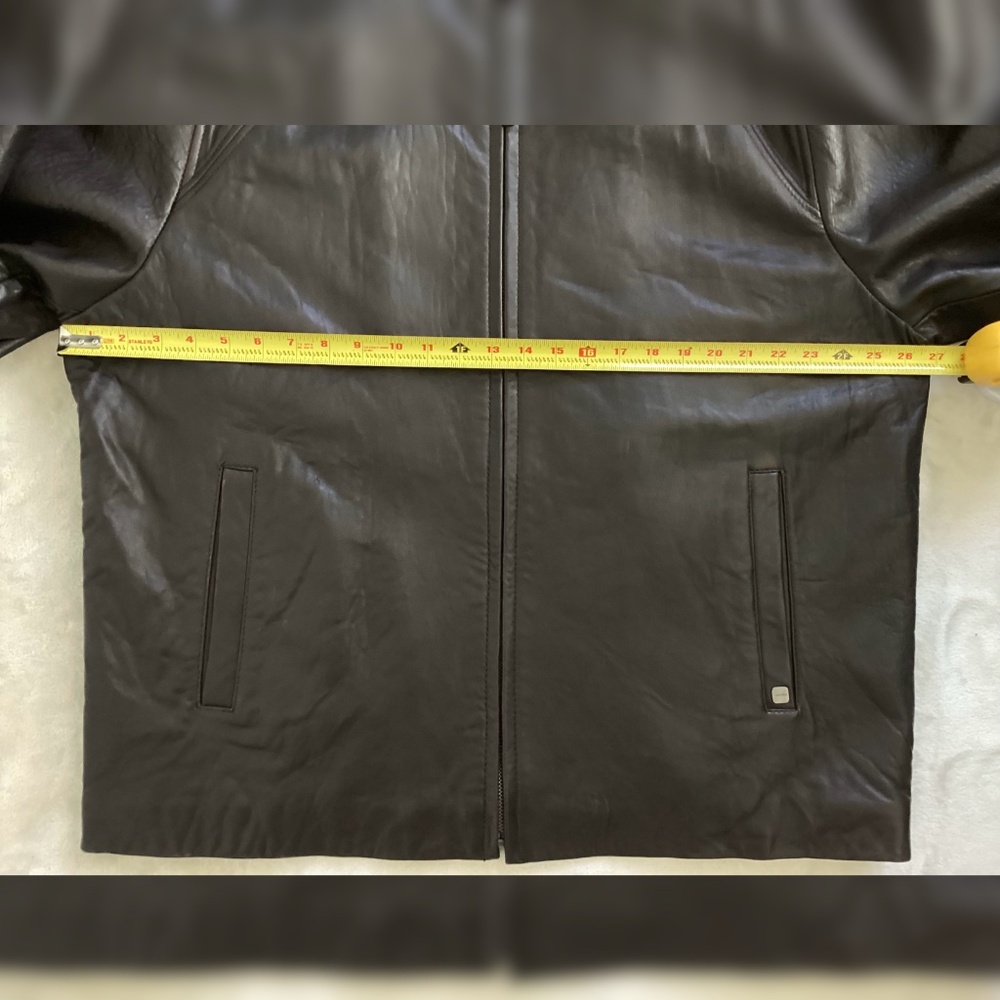 Calvin Klein Genuine Leather Men’sJacket XL • Brownish Black • Classic Zip Front - Picture 13 of 15
